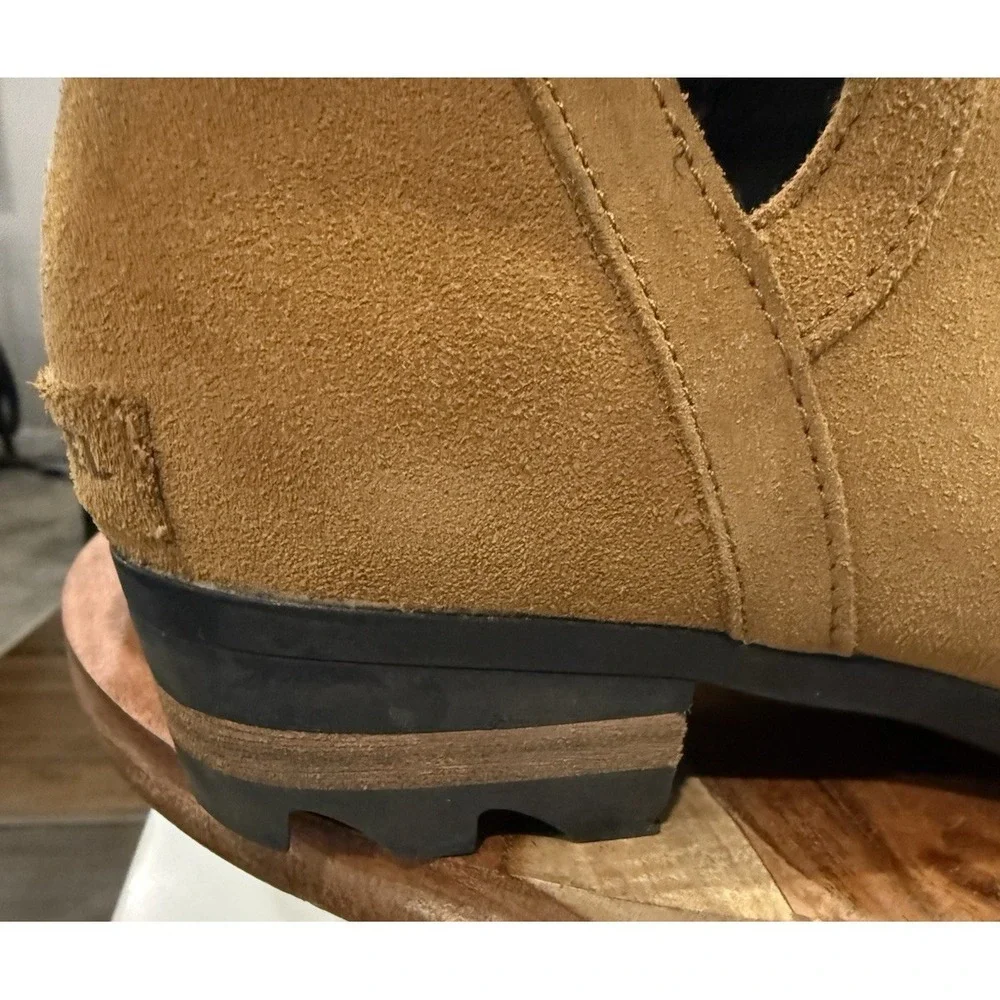 Sorel Women's Lolla Cutout Ankle Bootie Suede Camel Brown Size 7